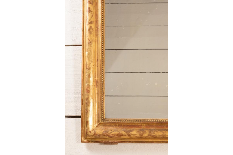 Louis Philippe Mirror In Golden Wood H. 155-w.83 cm