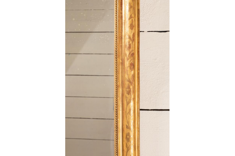 Miroir Louis Philippe En Bois Doré H.155cm L.83 cm
