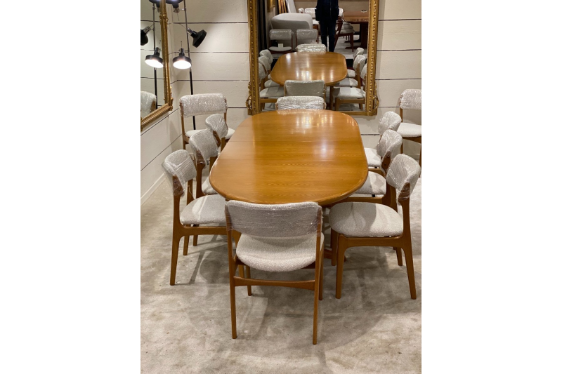 Grande table scandinave en hêtre 100 x225 cm