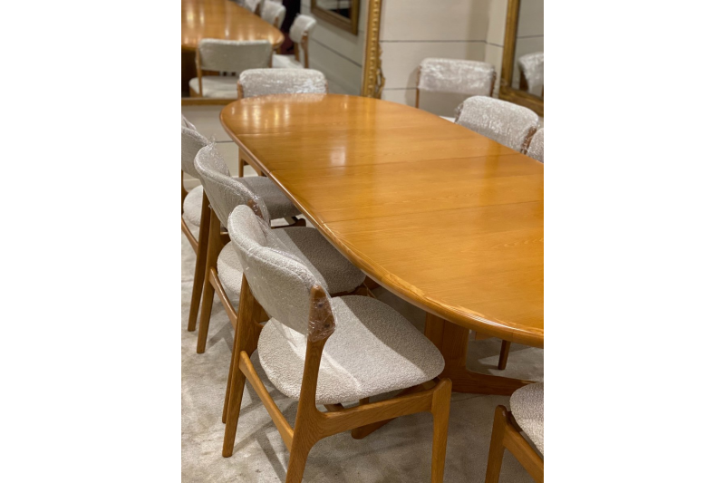 Grande table scandinave en hêtre 100 x225 cm