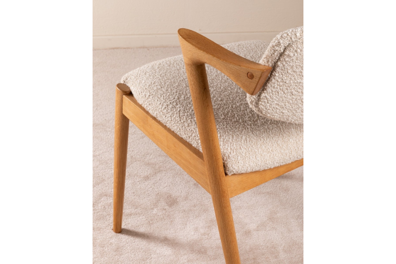 12 Solid oak chairs 1960