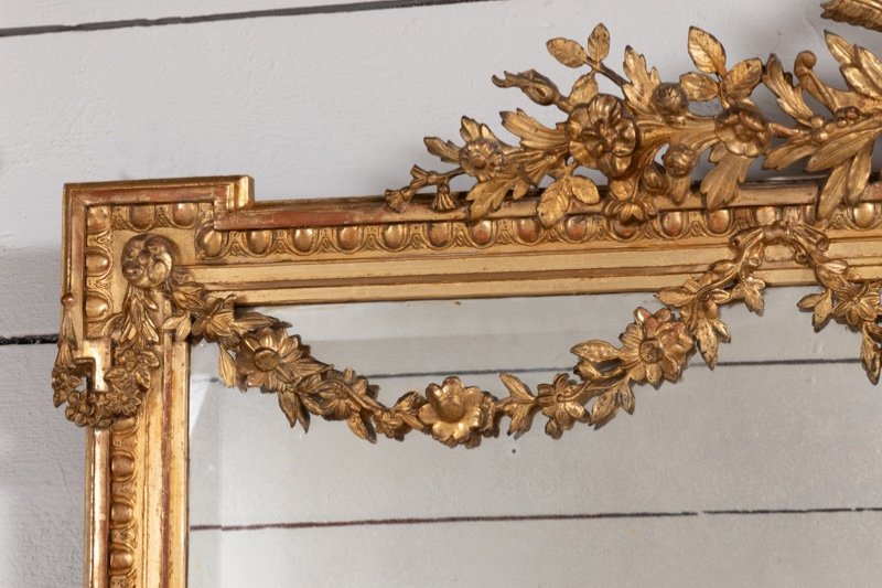 Très grand miroir horizontal de style Louis XVI H.130 cm L.165 cm