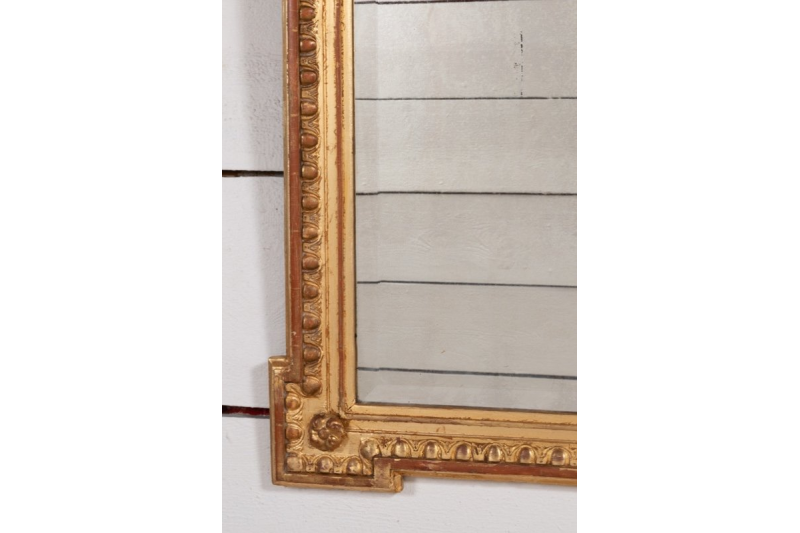 Very large Louis XVI style horizontal mirror H.130 cm W.165 cm